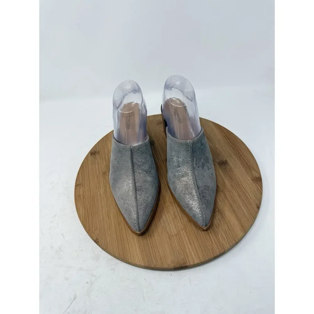 Garnet Hill Maisie‎ Heeled Mules Boho Slip On Leather Womens 37 US 6-6.5